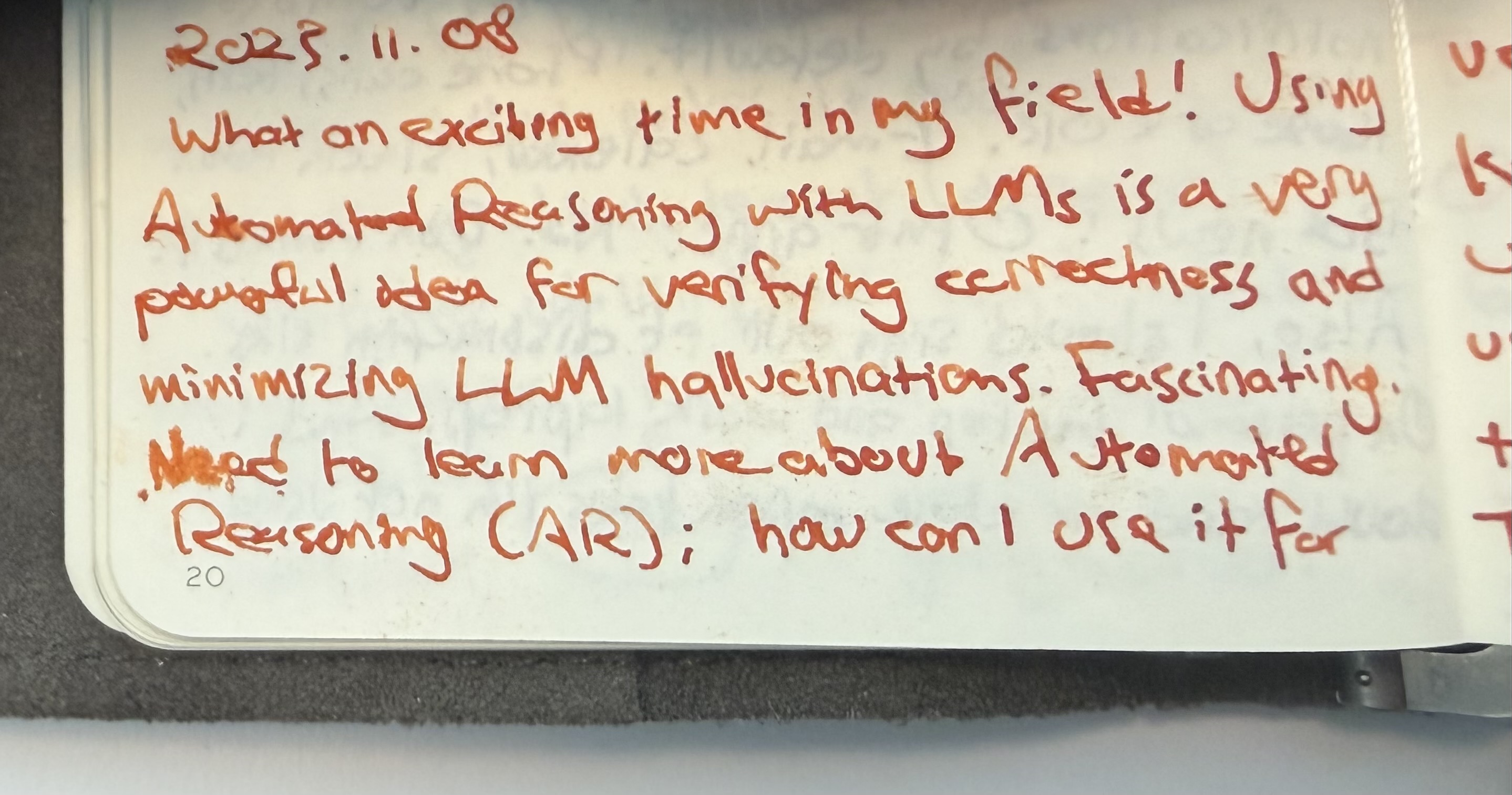 Notebook entry, November 8 2023