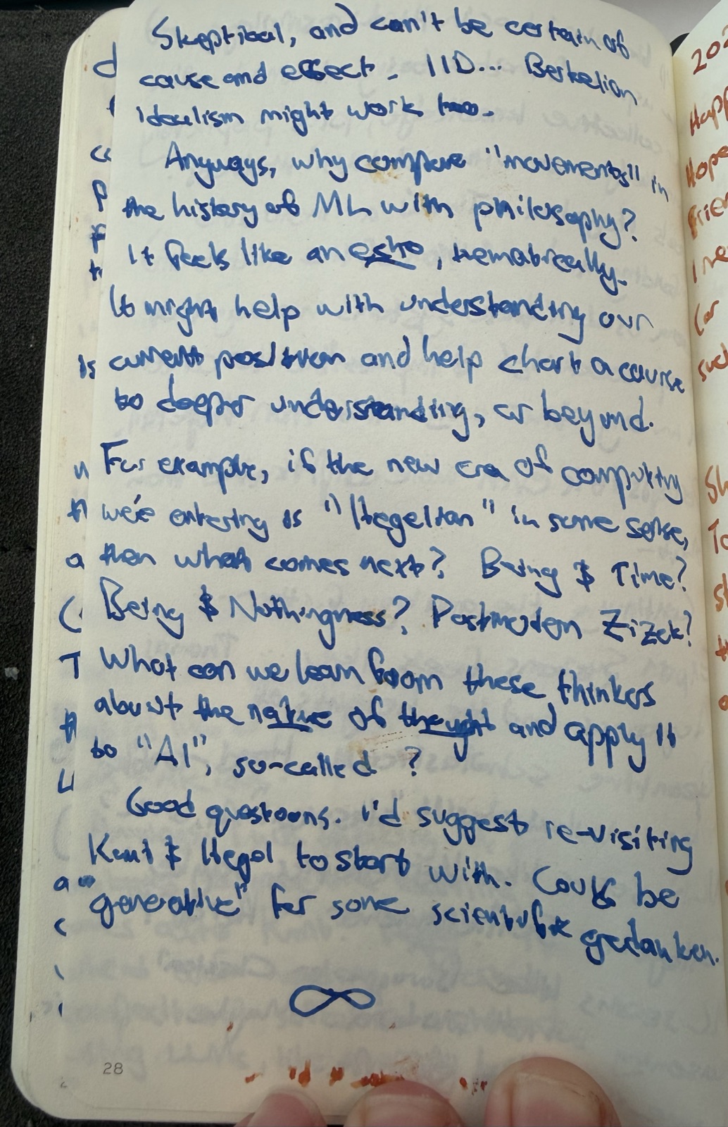 Notebook entry — Hegelian AI, gedanken, the infinity symbol